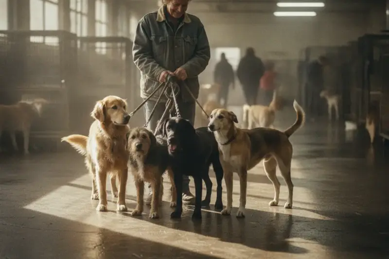 Cinco perros buscan hogar con la protectora Many Tears