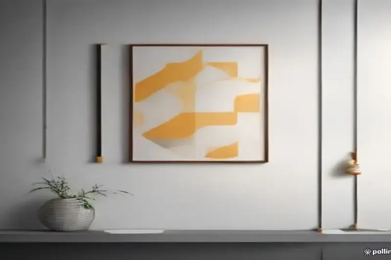 Representación artística de trazos de dibujo sobre una pared blanca en una sala de exposiciones.