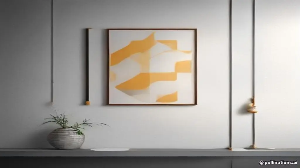Representación artística de trazos de dibujo sobre una pared blanca en una sala de exposiciones.
