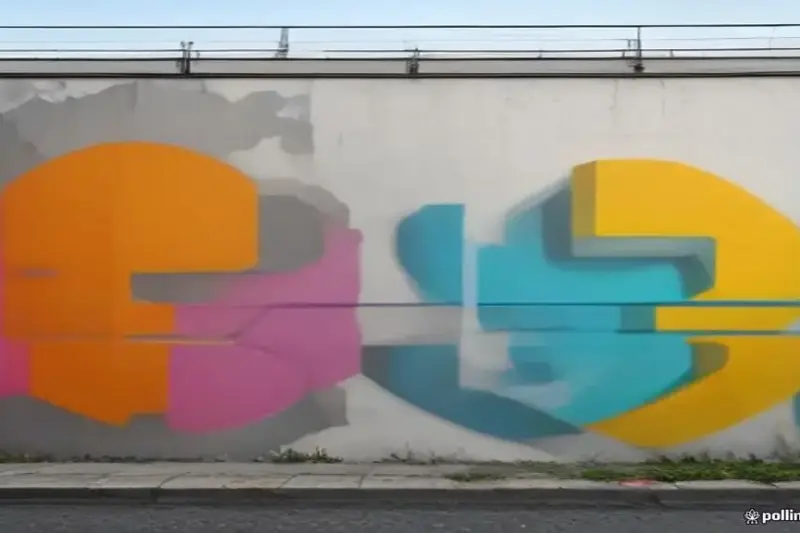 Mural colectivo de estilo grafiti con diversos iconos y personajes pintado sobre un muro de hormigón junto a un río.