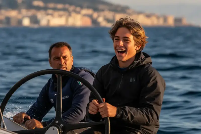 Jóvenes de Nápoles navegan con campeones olímpicos