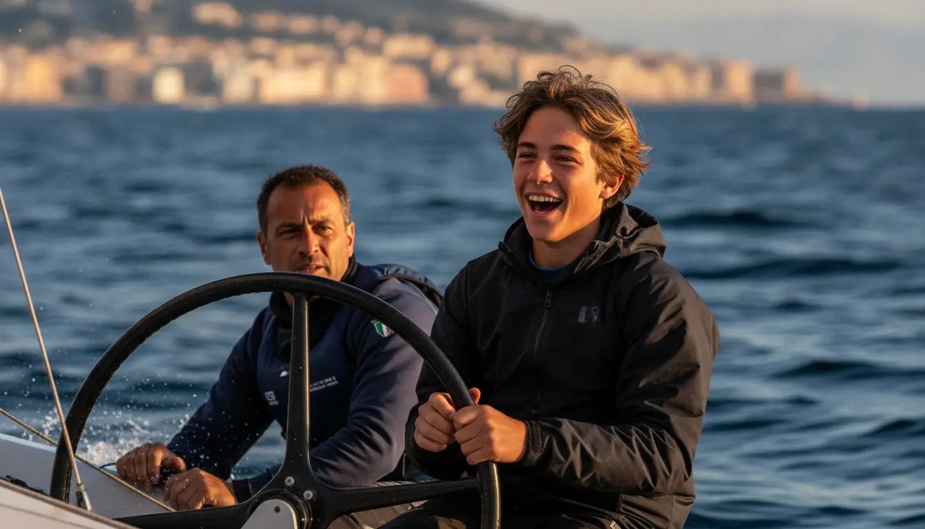 Jóvenes de Nápoles navegan con campeones olímpicos