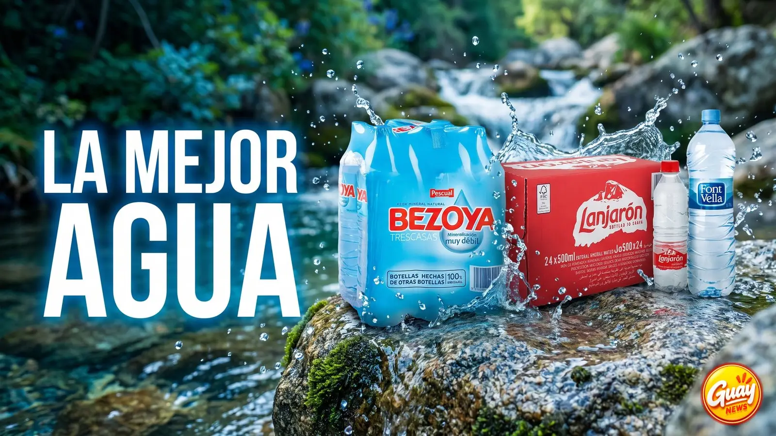 Las mejores marcas de agua embotellada en España