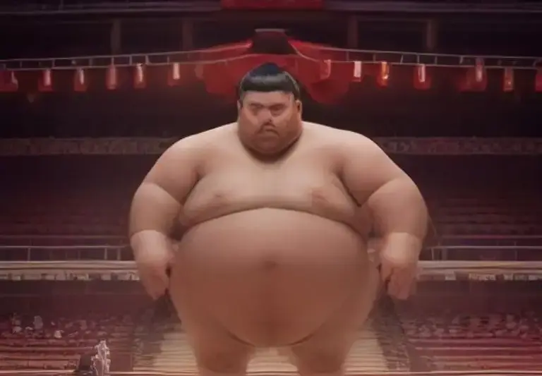 Cuadrilátero de sumo en Tokio (ilustración IA)