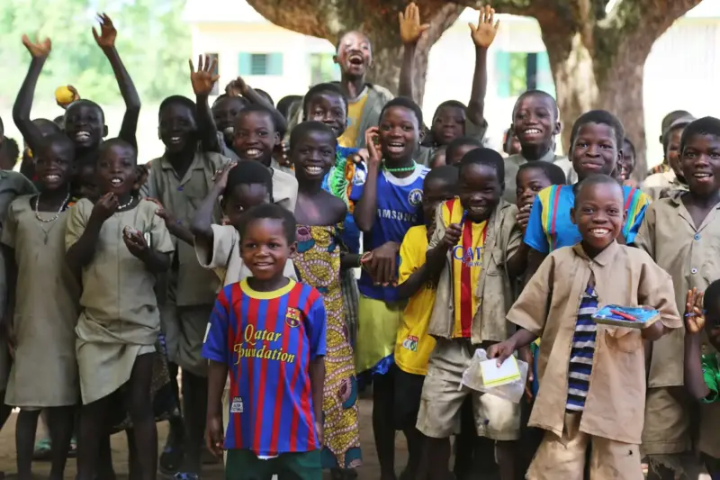 Nenes en una escuela de Bodjondè en Togo.