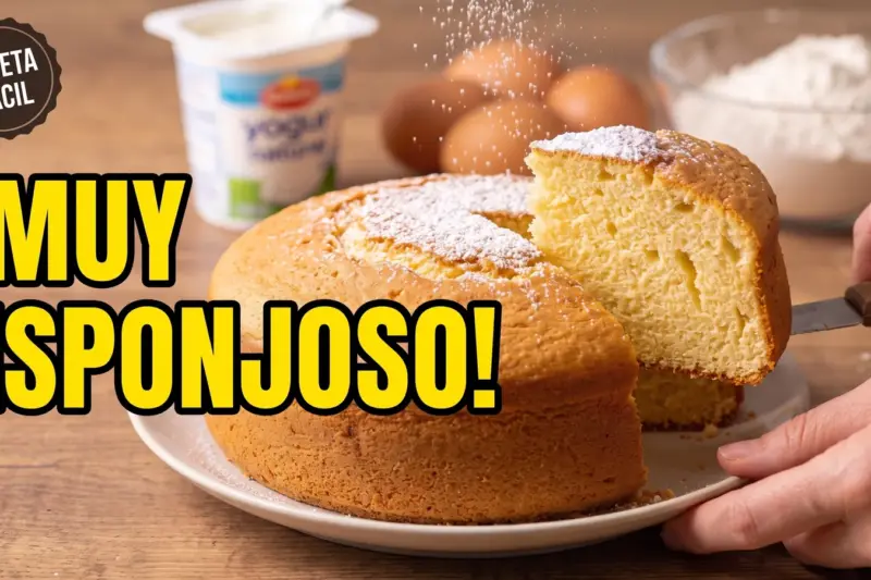 Bizcocho de yogur esponjoso (medidas del vaso)