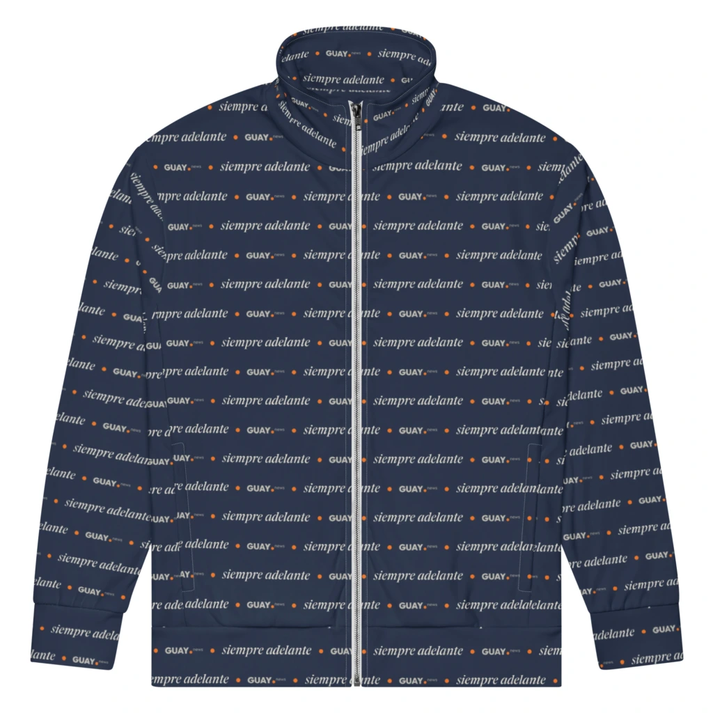 Chaqueta de chándal de hombre «Siempre adelante» de GUAY.news en azul marino