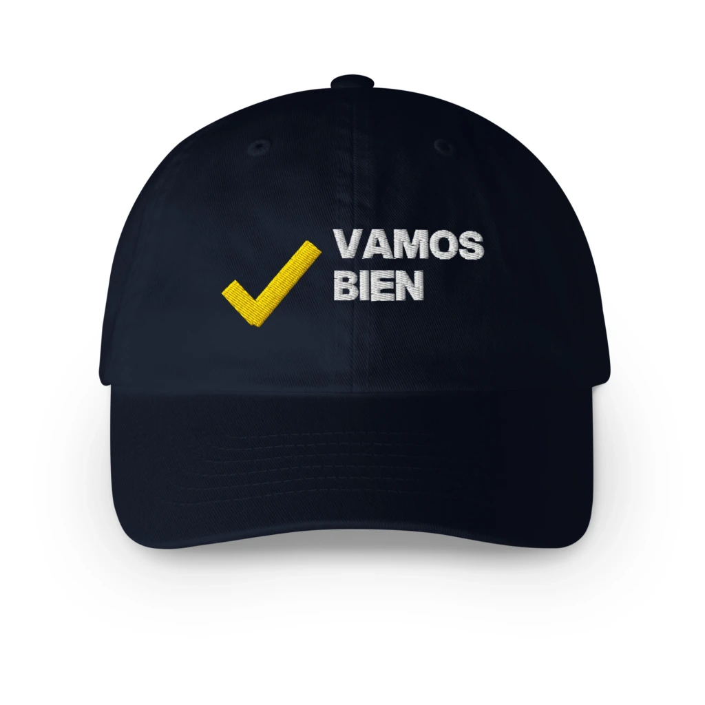 Gorra lavada bordada «Vamos bien» de GUAY.news en color azul marino