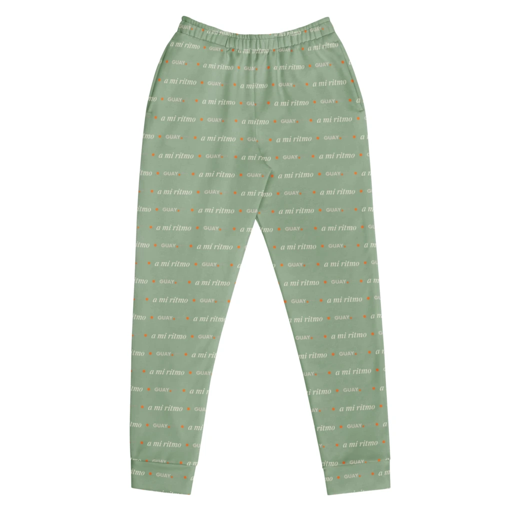 Jogger de mujer «A mi ritmo» de GUAY.news en verde salvia