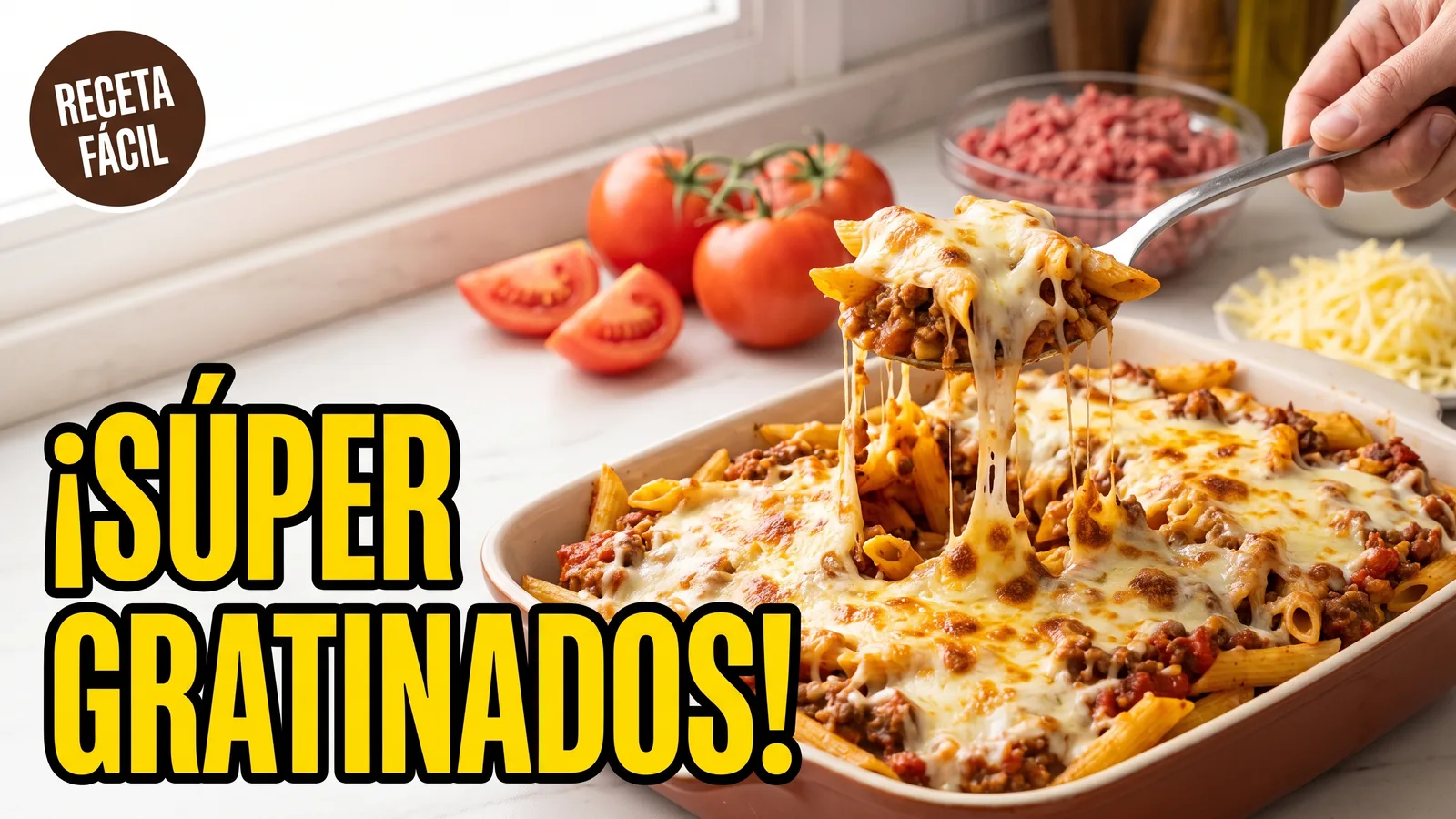 Macarrones a la boloñesa gratinados al horno