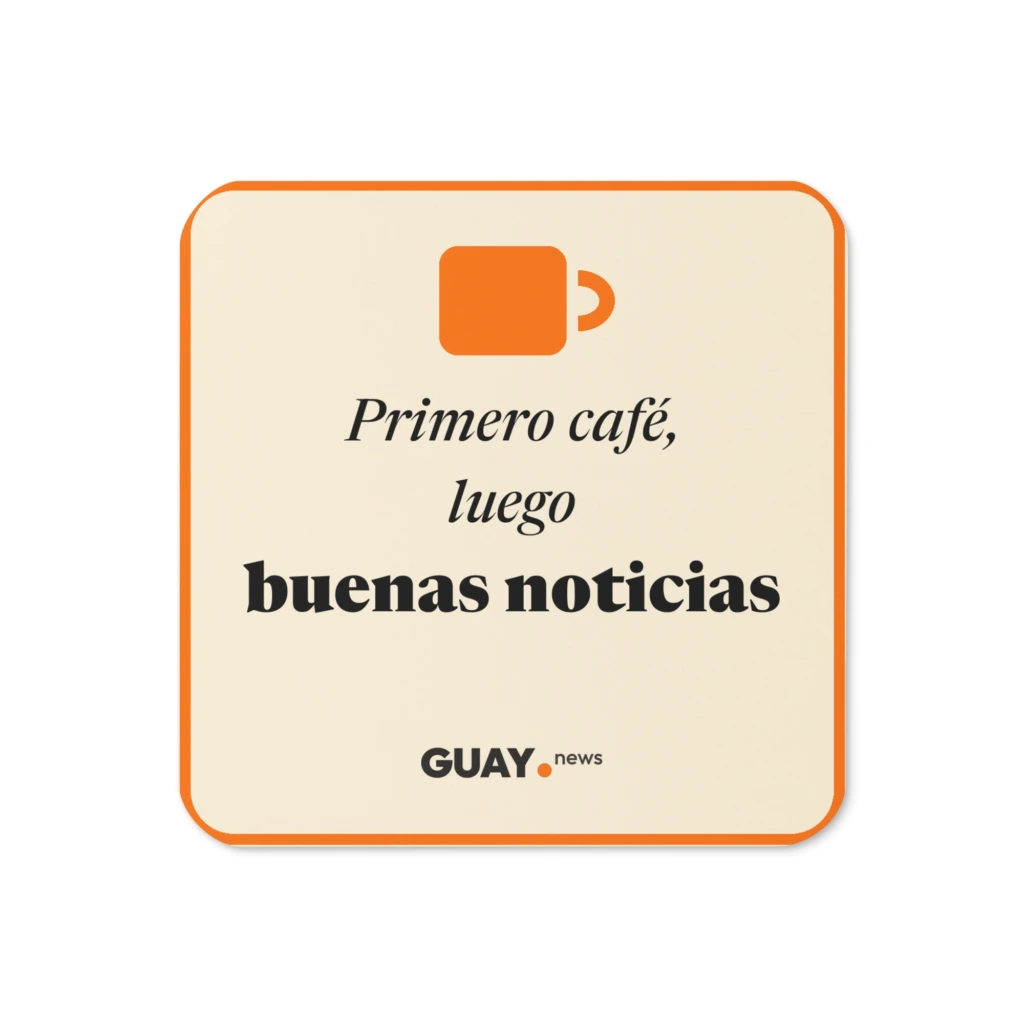 Posavasos de corcho «Primero café, luego buenas noticias» de GUAY.news