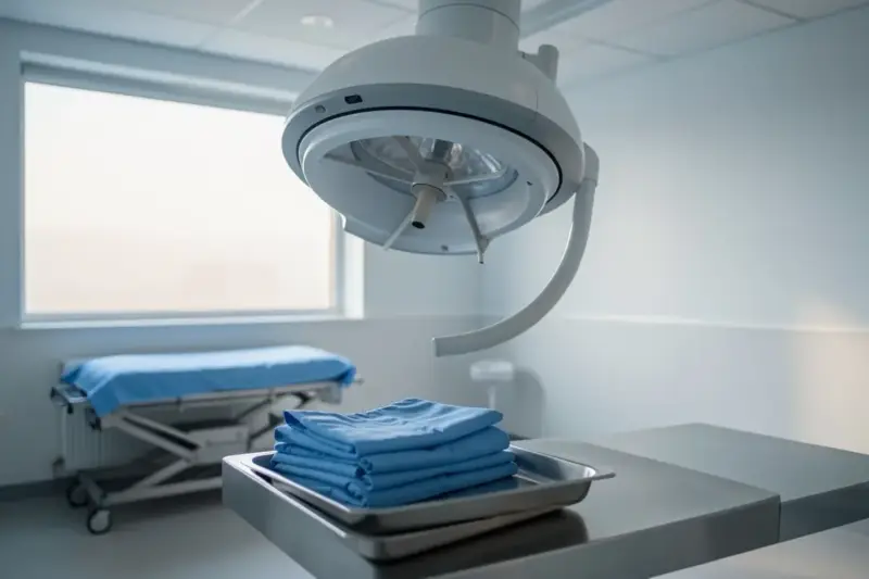 Sala de intervencionismo de un hospital con un equipo de tomografía instalado sobre la mesa quirúrgica.