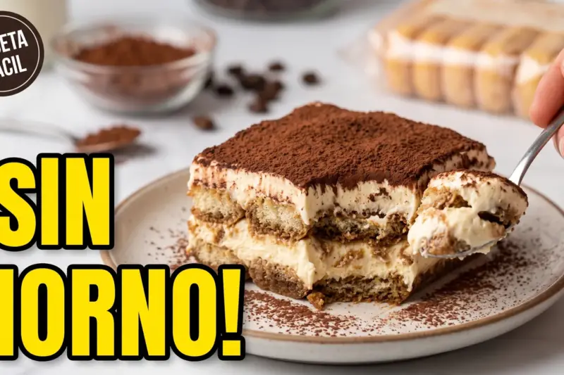 Tiramisú italiano fácil sin horno