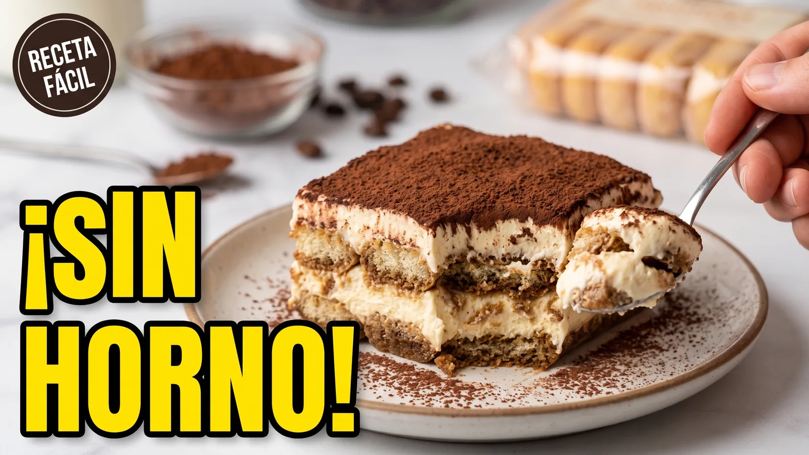 Tiramisú italiano fácil sin horno